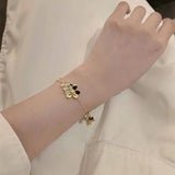 925 Silver Petal Clover Bracelet Elegant High Jewelry