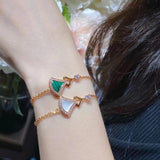 Rose Triangle Stone Bracelet for Women