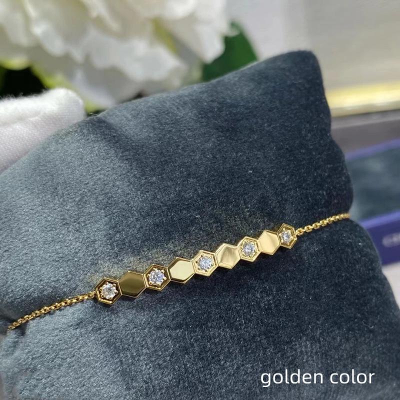 925 Silver Zircon Honeycomb Bracelet High Jewelry