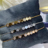 925 Silver Zircon Honeycomb Bracelet High Jewelry