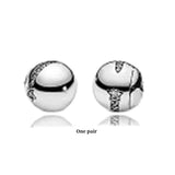 925 Sterling Silver Open Bangle End Caps for Pink Purple Pave Charm