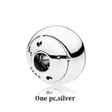 925 Sterling Silver Open Bangle End Caps for Pink Purple Pave Charm