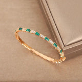High Jewelry Red Chalcedony Snake Bone Bracelet