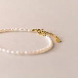 Natural Pearl Bracelet 925 Sterling Silver Tiny Freshwater Pearl
