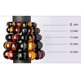Red Yellow Tiger Eye Hand String Clear Stone Bangles Crystal Bracelet