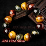 Red Yellow Tiger Eye Hand String Clear Stone Bangles Crystal Bracelet