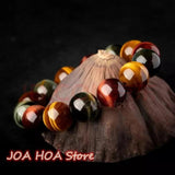 Red Yellow Tiger Eye Hand String Clear Stone Bangles Crystal Bracelet