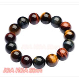 Red Yellow Tiger Eye Hand String Clear Stone Bangles Crystal Bracelet
