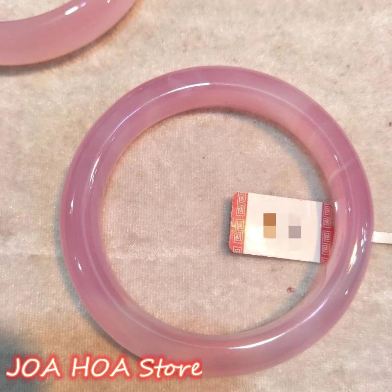 Natural Agate Jade Chalcedony Pink Jewelry Jadeite Bangles Bracelet