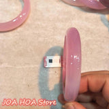 Natural Agate Jade Chalcedony Pink Jewelry Jadeite Bangles Bracelet
