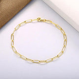 925 Sterling Silver Layered Beaded Link Chain Bracelet