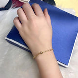 925 Sterling Silver Layered Beaded Link Chain Bracelet
