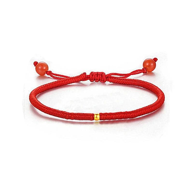 24K 999 Ball Bracelet Red String Women Kids Jewelry Birthday Gift