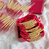 24K 999 Ball Bracelet Red String Women Kids Jewelry Birthday Gift