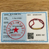 24K 999 Ball Bracelet Red String Women Kids Jewelry Birthday Gift