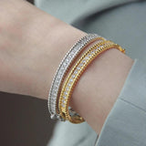 S925 Silver Zircon Bead Moissanite Bracelet Women