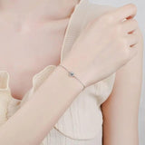Real Moissanite Lucky Bubble Bracelet for Women Girl