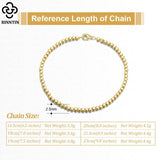 18K Plated 925 Sterling Silver Organic Cube Bead Chain Bracelet