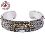 S925 Men's Bracelet Gluttonous Opening Adjustable Domineering