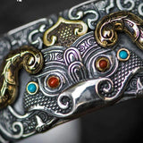 S925 Men's Bracelet Gluttonous Opening Adjustable Domineering