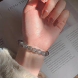 Sunstone Moonstone Bracelet 7-10mm Round Beads AAAAA