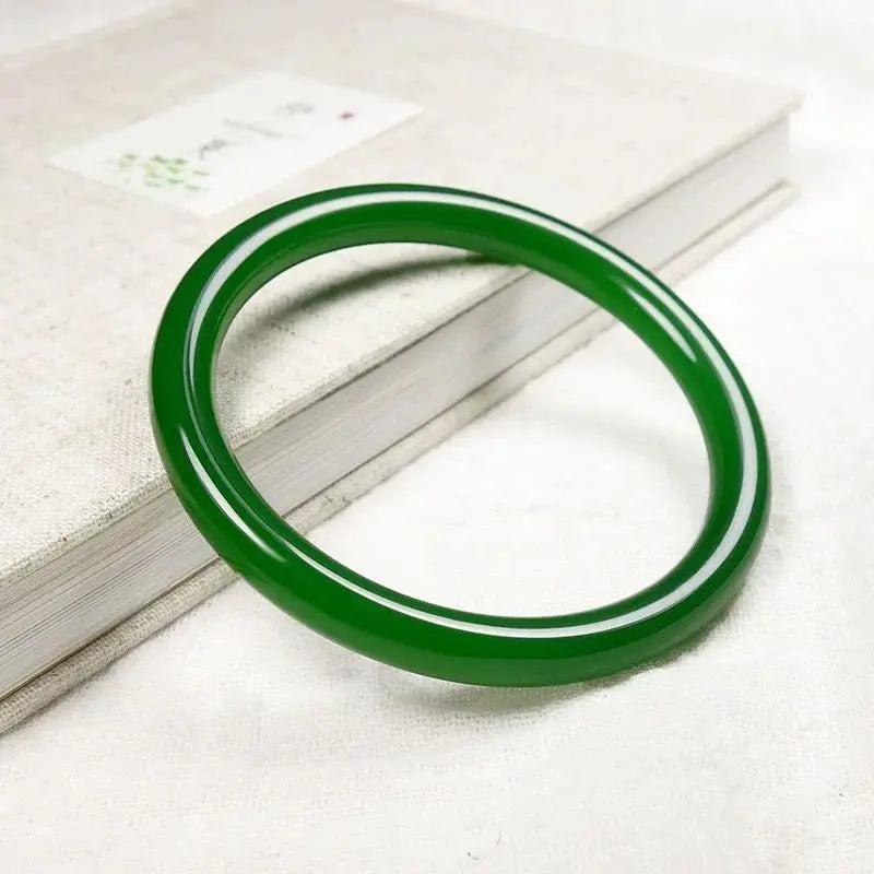 Green Jade Bangle Natural Stone Bracelet