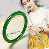 Green Jade Bangle Natural Stone Bracelet