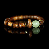 Green Sandalwood Bamboo Knot Hand String Luck Beads