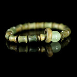 Green Sandalwood Bamboo Knot Hand String Luck Beads