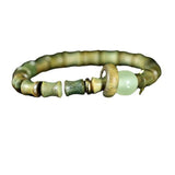 Green Sandalwood Bamboo Knot Hand String Luck Beads
