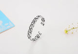 925 Silver Female Bar Fish Open Bracelet