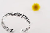 925 Silver Female Bar Fish Open Bracelet