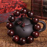 Red Sandalwood Bracelet with 108 Buddha Beads and Rosary Beads