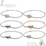 925 Silver Bracelet for Women Pan Charm Snake Crown DIY Jewelry