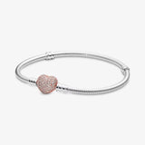 925 Silver Bracelet for Women Pan Charm Snake Crown DIY Jewelry