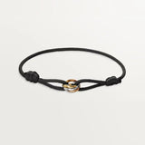 925 Silver Gold-Plated Three-Ring Bracelet European and American Jewelry