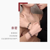 925 Silver Gold-Plated Three-Ring Bracelet European and American Jewelry
