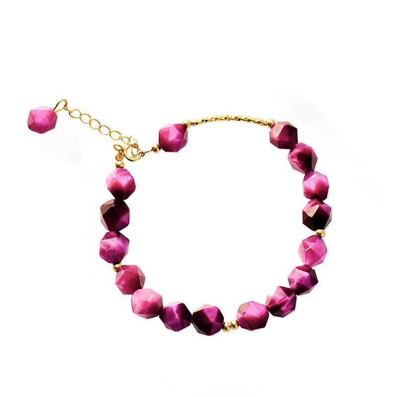 925 Silver Tiger Eye Stone Bracelet for Girlfriend
