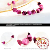 925 Silver Tiger Eye Stone Bracelet for Girlfriend