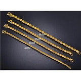 24k Yellow Bracelet Round Beads 4mm-9mm Ball Birthday