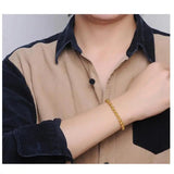 24k Yellow Bracelet Round Beads 4mm-9mm Ball Birthday