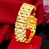 24K Coating Bracelet Men's Jewelry Hand Chain Wedding