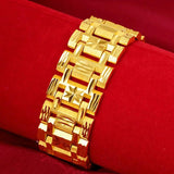 24K Coating Bracelet Men's Jewelry Hand Chain Wedding