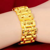 24K Coating Bracelet Men's Jewelry Hand Chain Wedding
