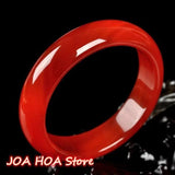 Natural Hand Carved Red Agate Jade Jewelry Ruby Bracelet