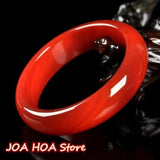 Natural Hand Carved Red Agate Jade Jewelry Ruby Bracelet