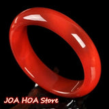 Natural Hand Carved Red Agate Jade Jewelry Ruby Bracelet
