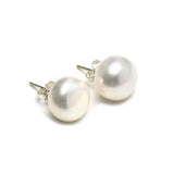 925 Silver Freshwater Pearl Pink Purple Stud Earrings