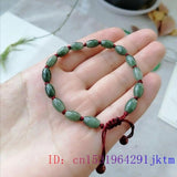 Green Jade Beaded Bracelet Emerald Jewelry Amulets Talismans Bead Natural Charm