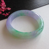 Natural Emerald Green Light Purple Bracelet Princess Luck Bangles